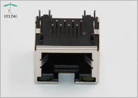 Halogen - Free RJ45 Female Connector With LED For NIC / Network Splitters / IP Camera / VOIP